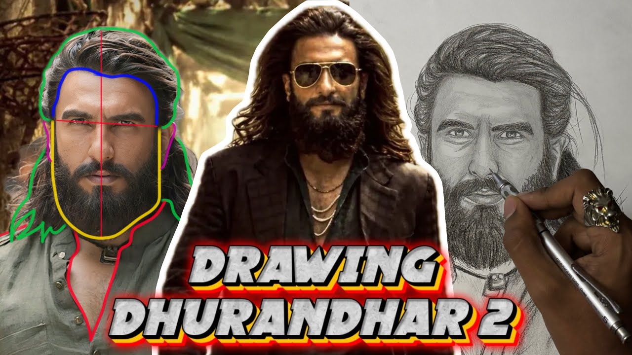 How to Draw Ranveer Singh ✏️ Dhurandhar 2: The Revenge 🔥 Realistic Pencil Sketch (2026)