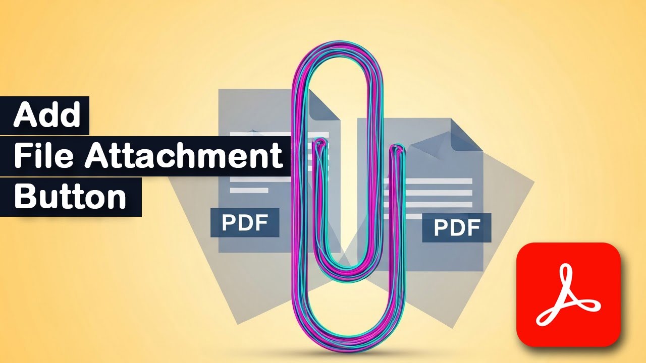 How to Add File Attachment Button in Fillable PDF Form  | Adobe Acrobat Pro DC