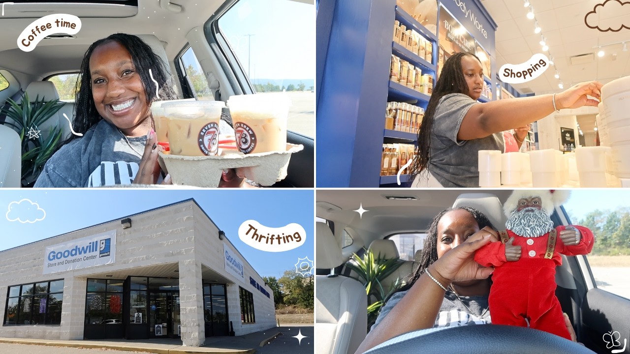 TRYING 7 BREW FOR THE FIRST TIME! ☕️✨ | The BEST thrift shopping haul ever!! 🎅🏾
