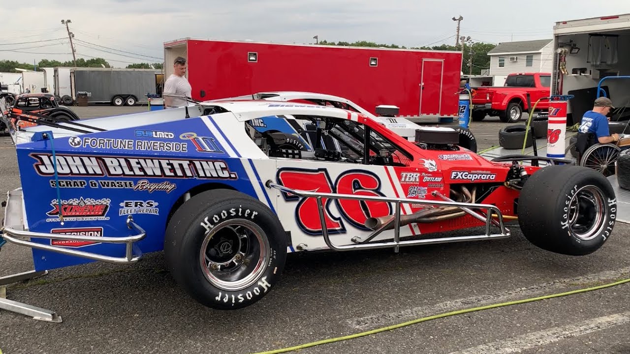 Jimmy Showtime Blewett modified feature win Wall Stadium Speedway paved oval