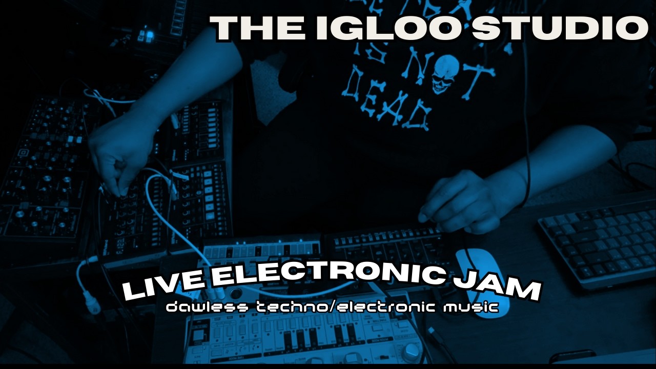 Live Techno Jam Using Roland T-8, S-1, P-6, J-6, and Korg Volca Drum and FM2 - The Igloo Studio Jam