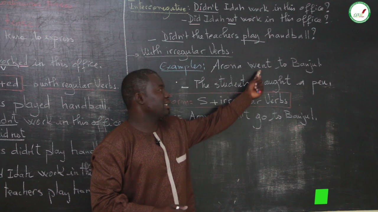 Cours - Terminale - Anglais : The simple past and continuous tenses / Suite 1 /  Mr. Soumaré