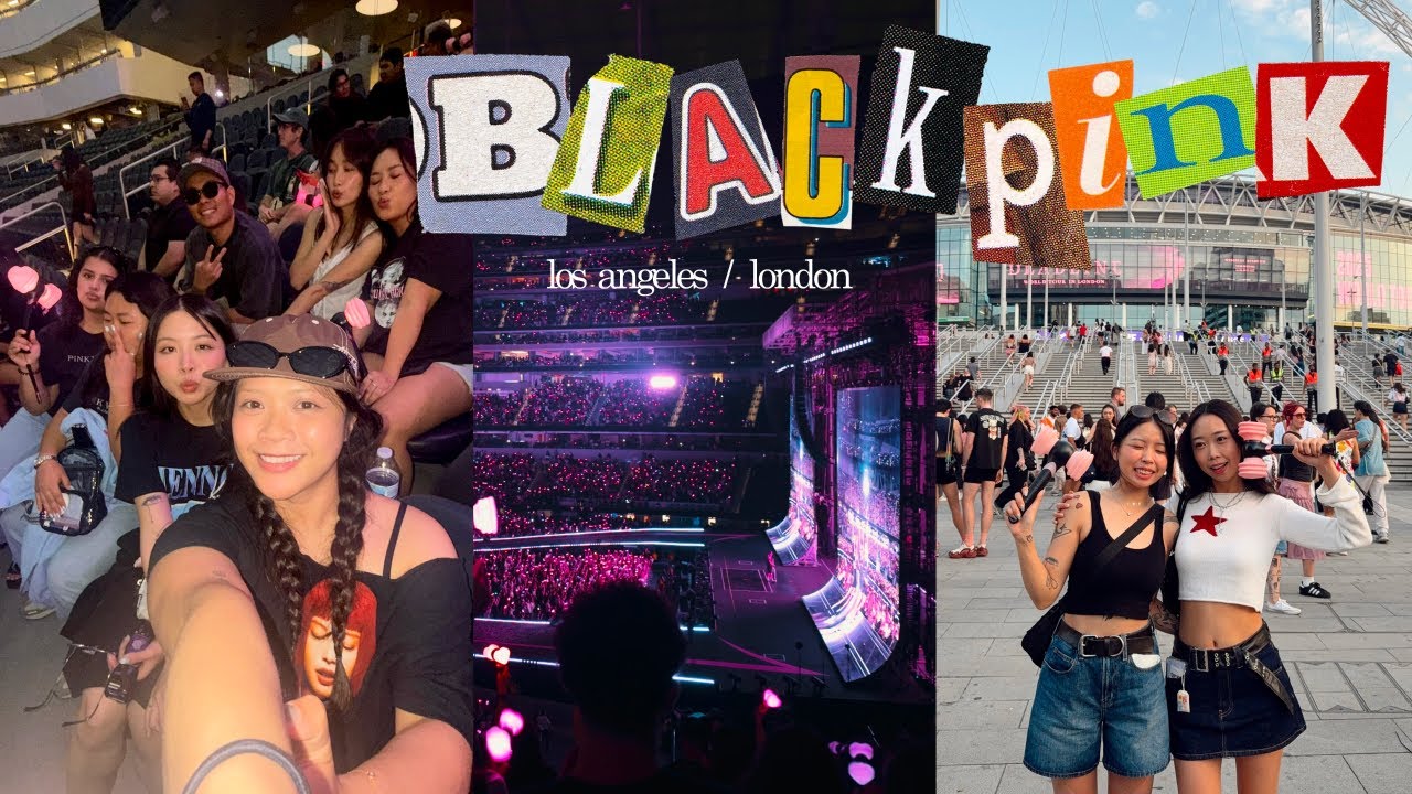 blackpink live in los angeles and london 🖤💗 deadline tour | blink concert vlog