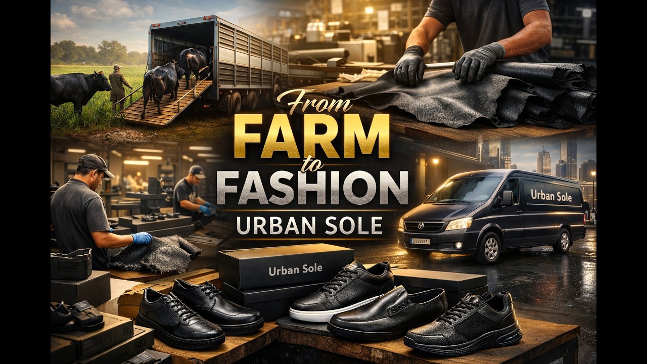 Cow Leather Sneakers Factory Process | From Cow Leather to Stylish Shoes |