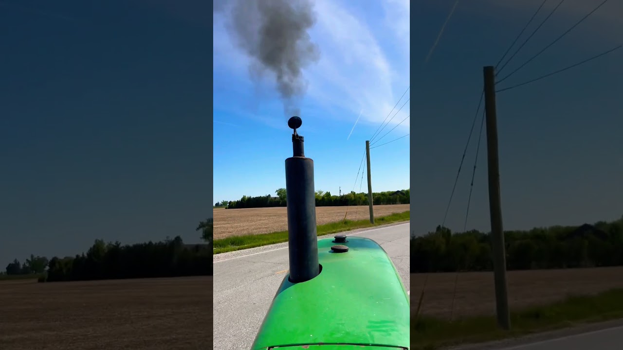 Rolling coal #tractor￼#johndeere