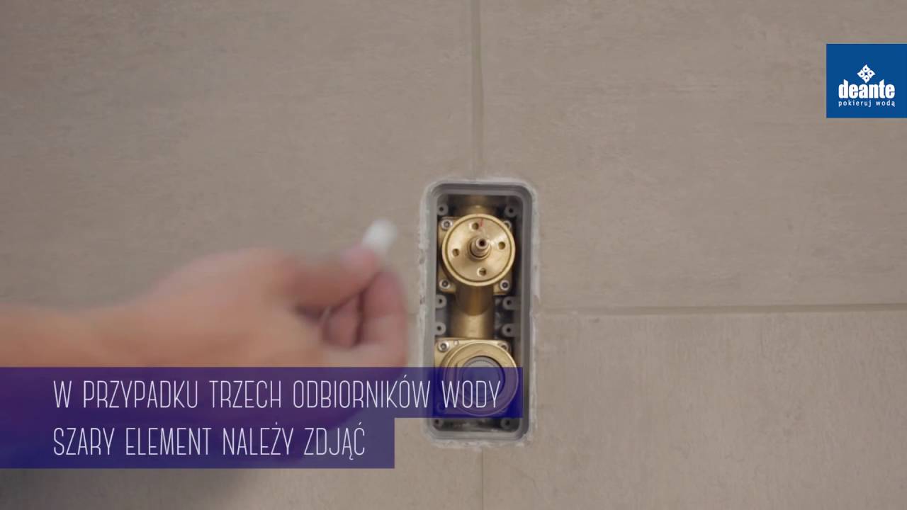 Montaż BOXów podtynkowych Deante   #2A mieszacz