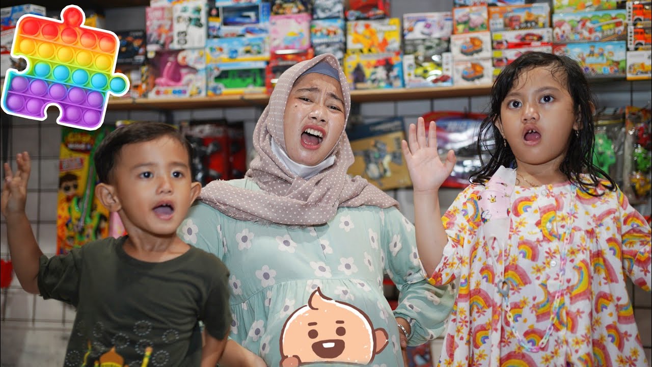 Drama Anak - MAIN BALON BARENG IBU HAMIL 👶 MAU MELAHIRKAN DI TEMPAT MAINAN | Salsa and family