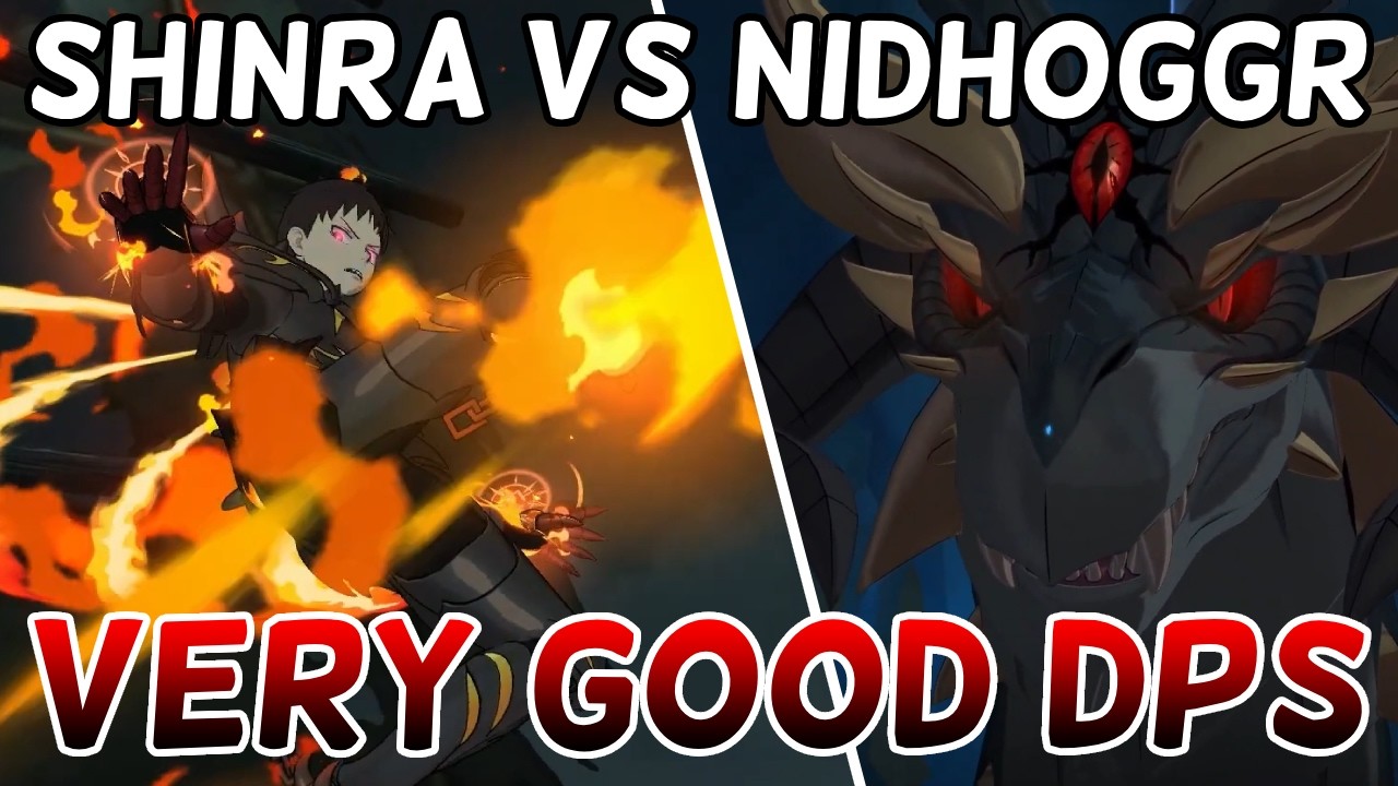 SHINRA VS NIDHOGGR, VERY GOOD DPS!! - The Seven Deadly Sins Grand Cross