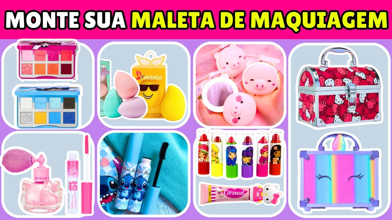 💋 Monte Sua Maleta de Maquiagem Perfeita!💄Escolha seus itens favoritos