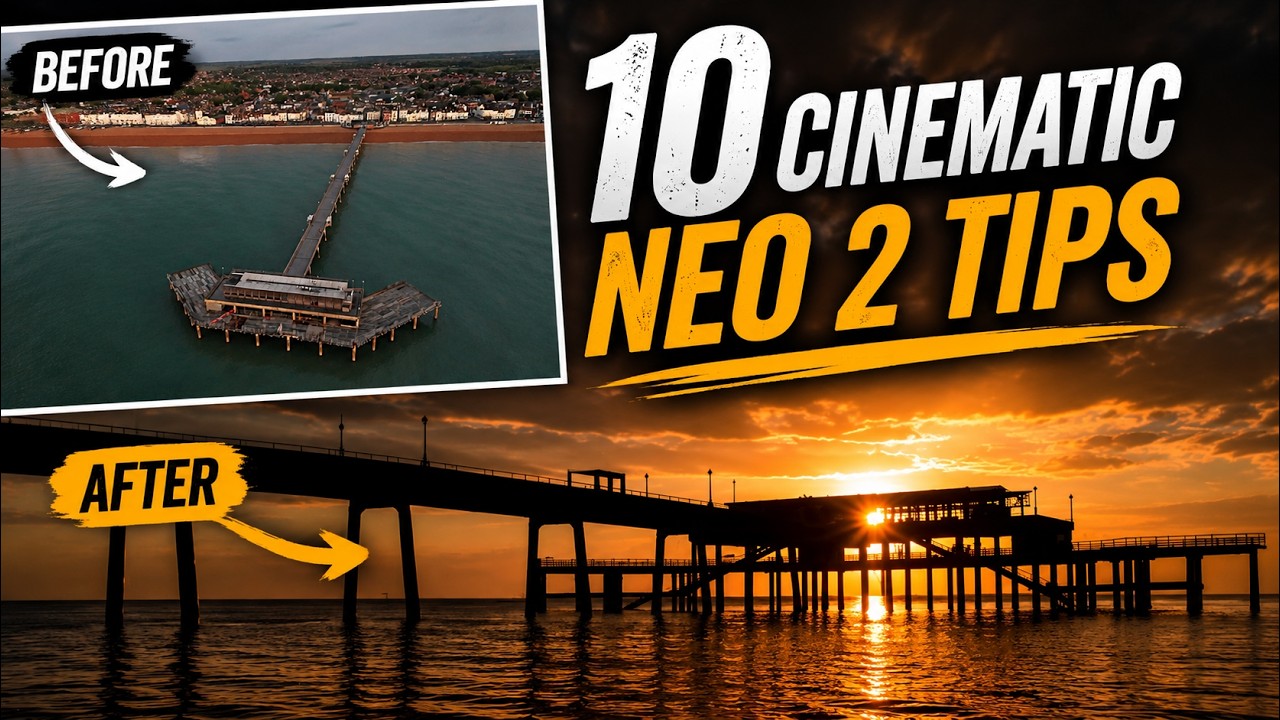 Мне удалось сделать видео, снятое на DJI Neo 2, кинематографичным (10 простых трюков)