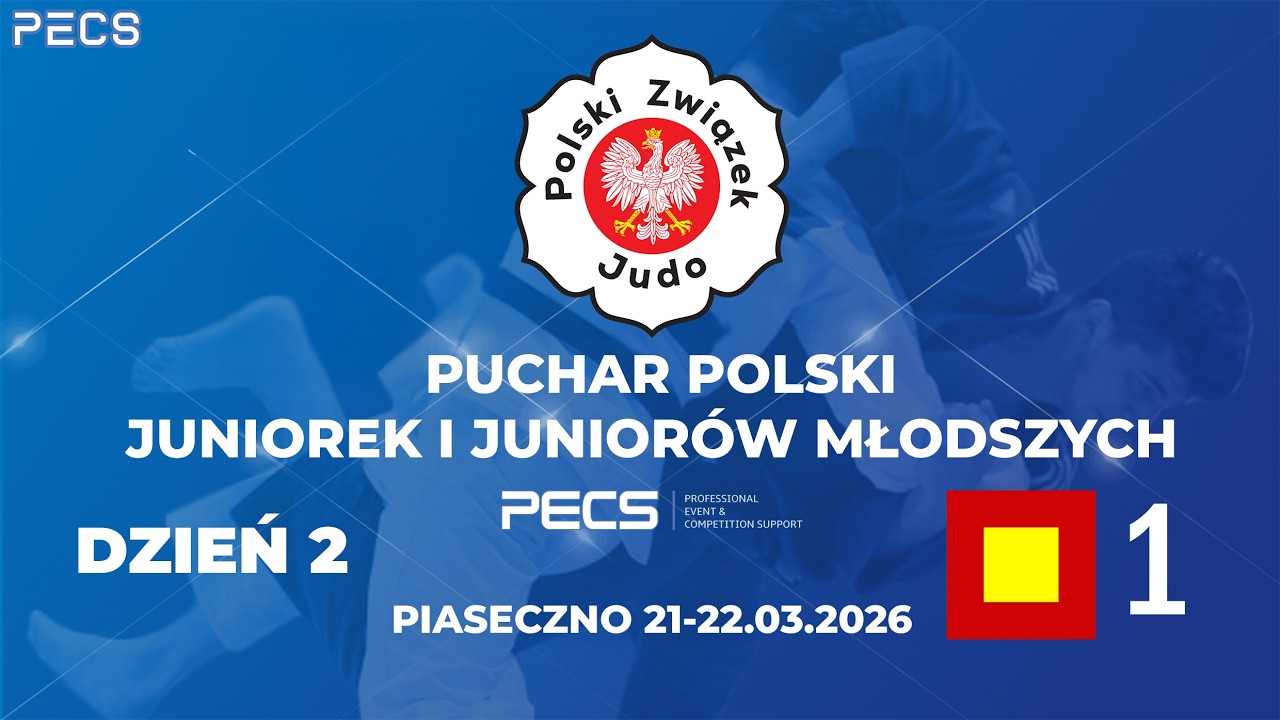DZIEŃ 2 - TATAMI 1 - Puchar Polski Junior&oacute;w i Juniorek mł (LIMITY OOM) 21-22.03.2026 Piaseczno