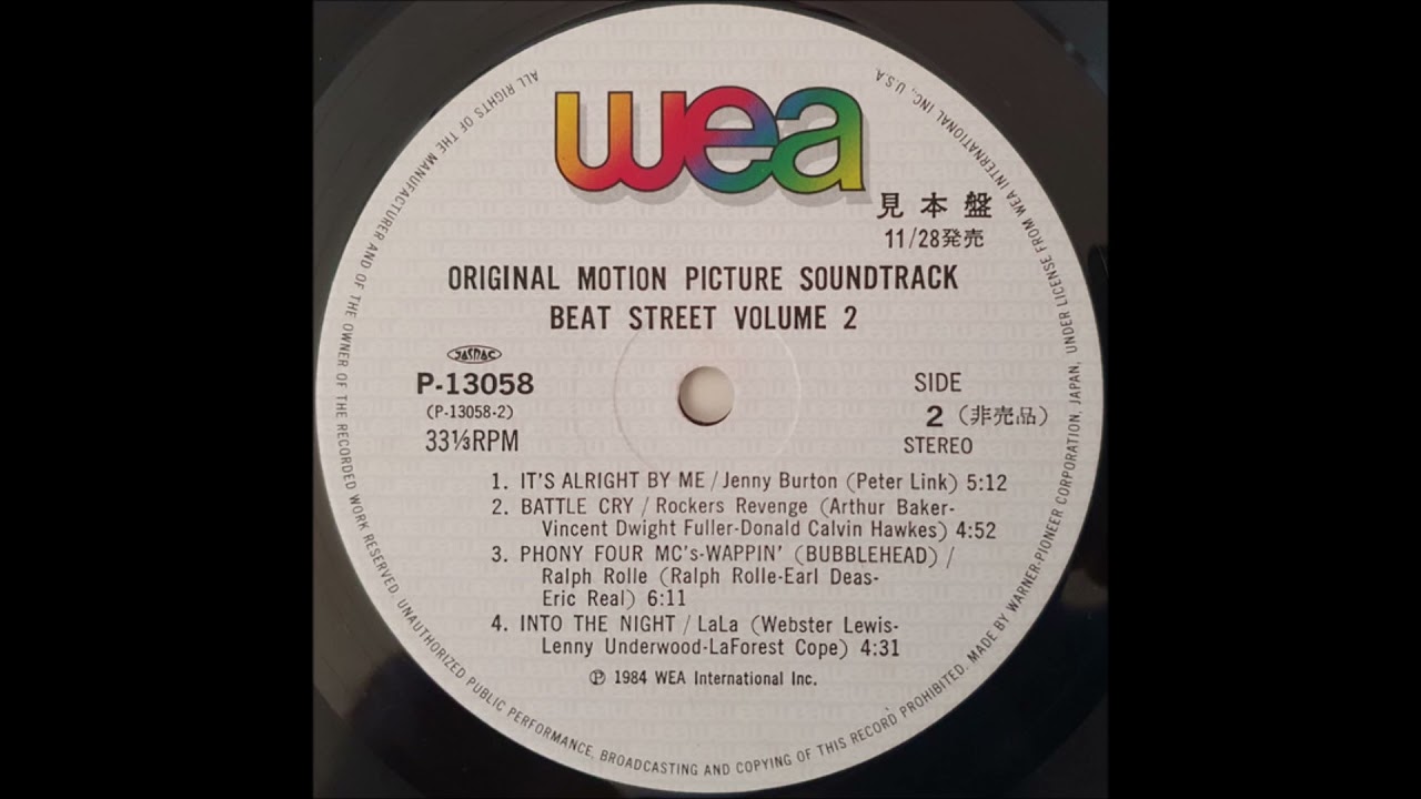 LALA¤¤¤¤Into The Night¤1984¤Beat Street¤Original Motion Picture Soundtrack¤Vol 2