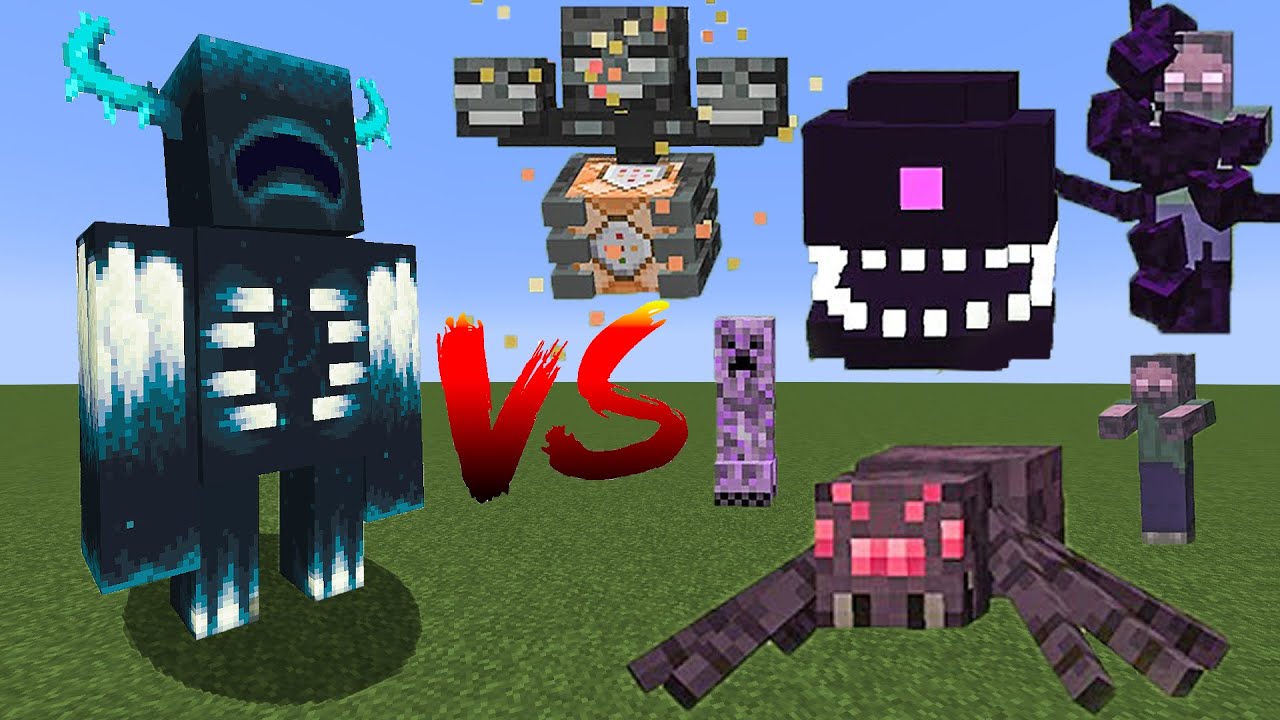 Warden vs Wither Storm Mobs (Super Battle)