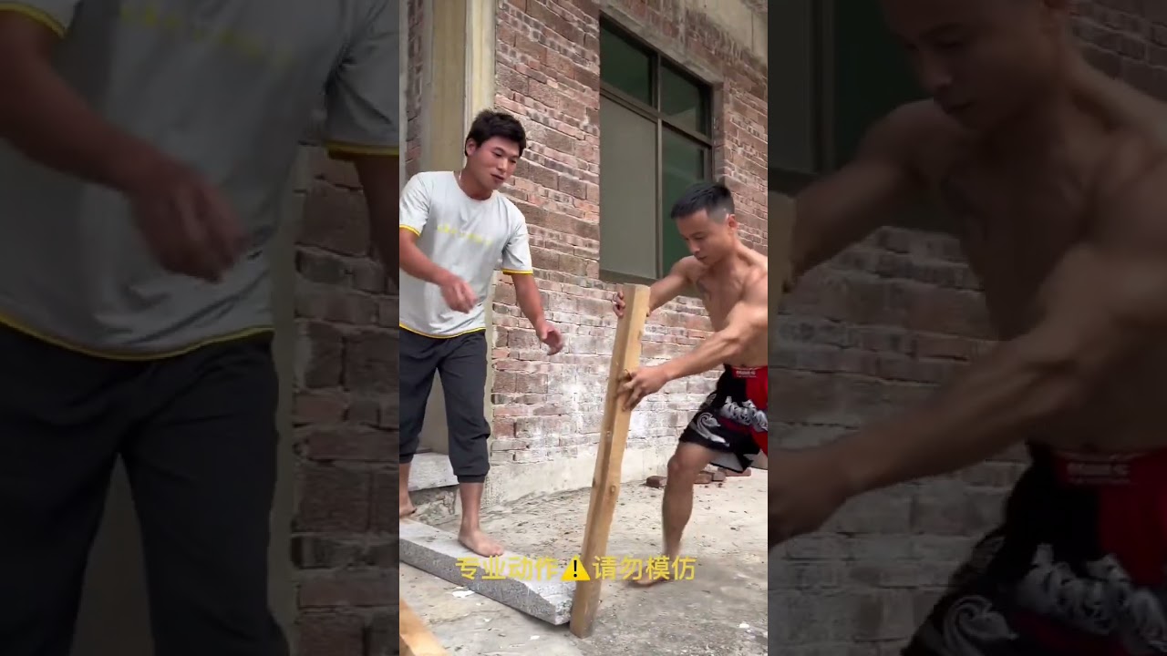 The fastest punch in the world, a square log that can bear the weight of two people will break with