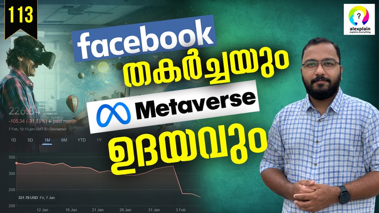 Metaverse Explained Malayalam | Metaverse and NFT | Meta Stock Crash | alexplain