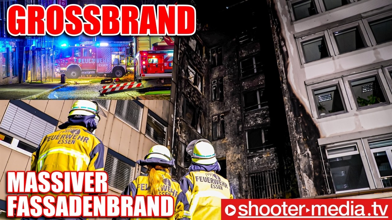 🔥 🚒  GROSSBRAND:  MASSIVER FASSADENBRAND  🚒 🔥 | Großeinsatz in der Innenstadt