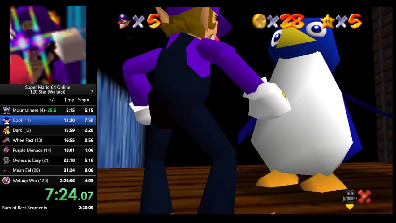SM64 Online 120 Star Waluigi (Solo) in 2:15:11