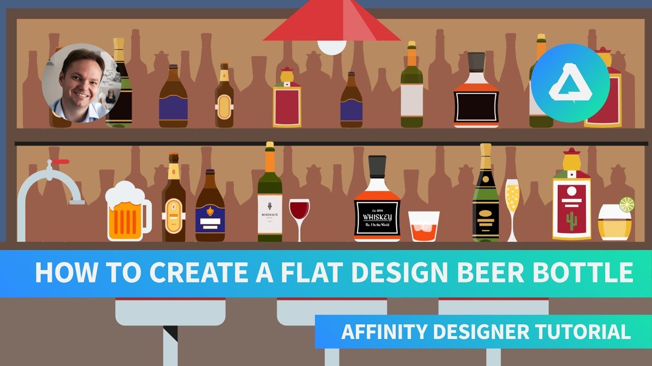 How To Create A flat Design Beer Bottle In Affinity Designer