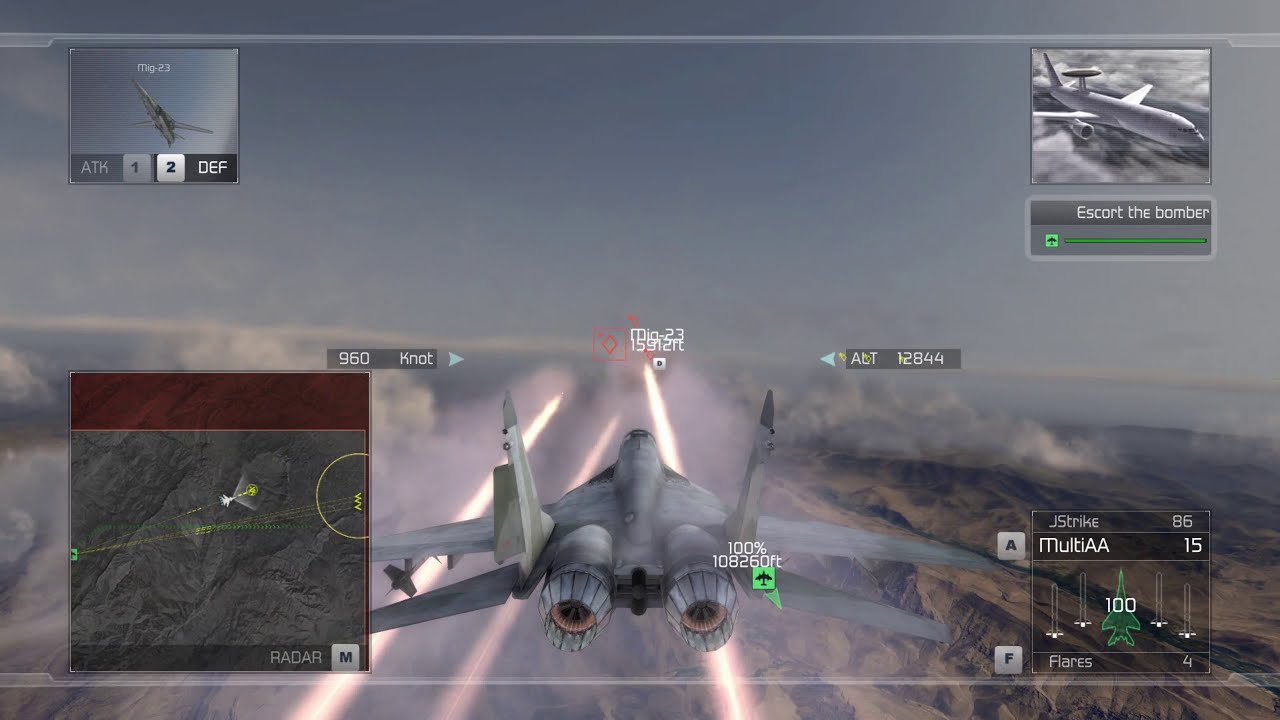 Tom Clancy's H.A.W.X Mission 4. Operation: Blacklight (Expert) [Ko Walkthrough]