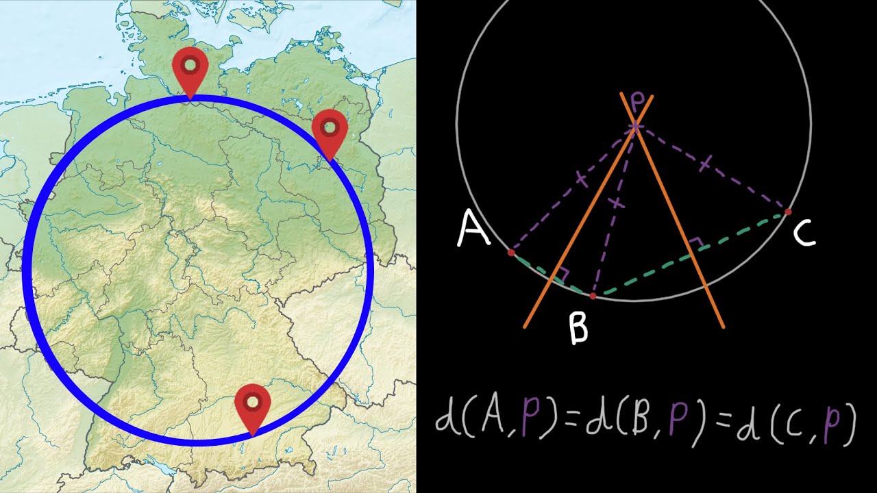 Why DO Germany's Three Largest Cities Lie on a Circle? (It's Maths)