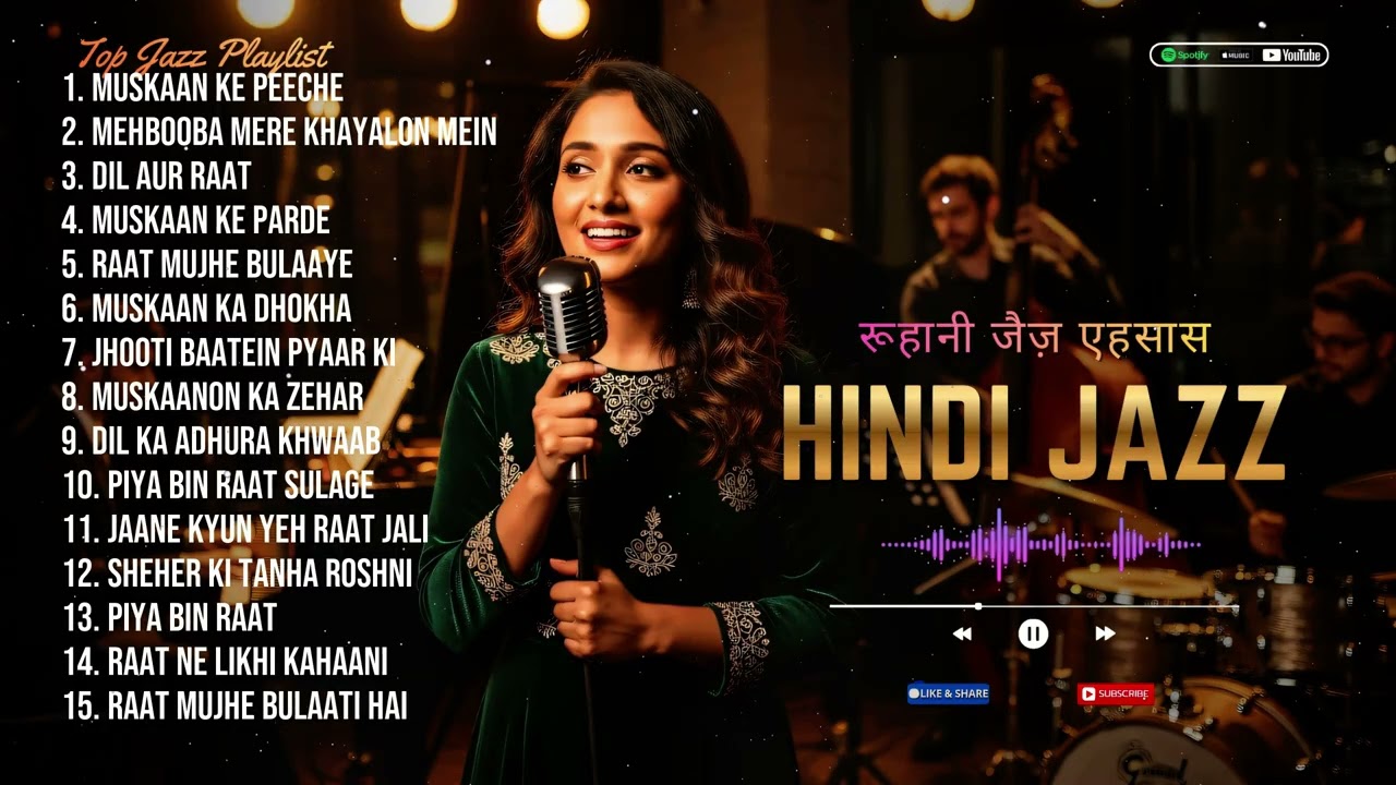 90's Romantic Songs | Best Hindi Romantic Songs ~ Jazz Relaxing Music