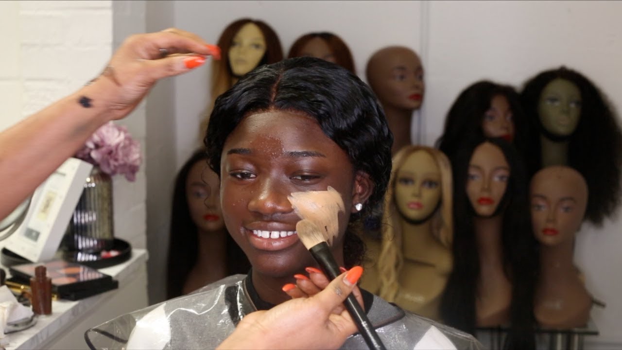 SHE WAS TRANSFORMED 💄SOFT Natural Colourful MELANIN MAKEUP AND HAIR TRANSFORMATION WOC DARK SKIN