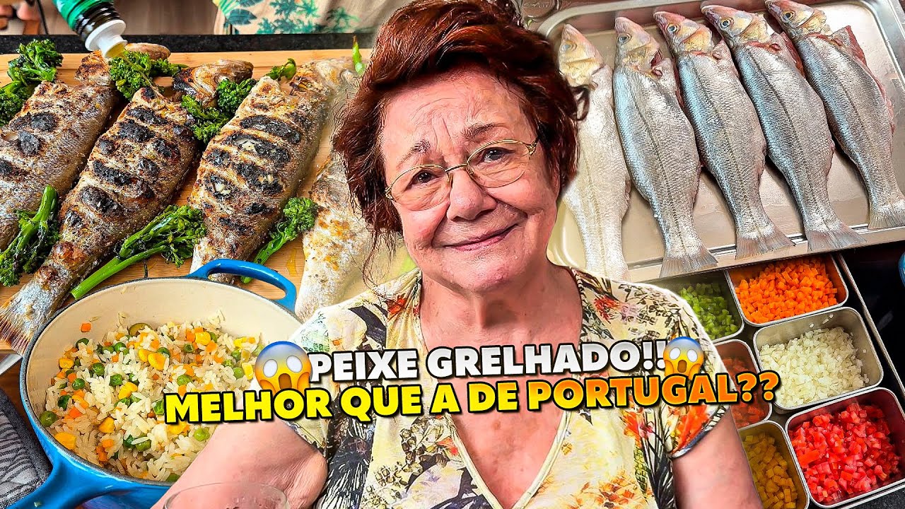 ALMOÇO SEM CARNE p/ 5 pessoas | PEIXE GRELHADO na brasa com Pirão e Arroz à Grega 