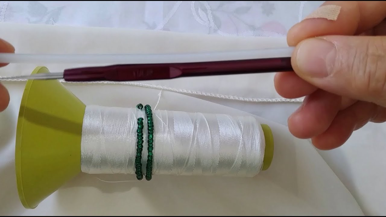 17) Bu modeli yapmayan kalmasın: Pipetle boncuk oyası yapımı