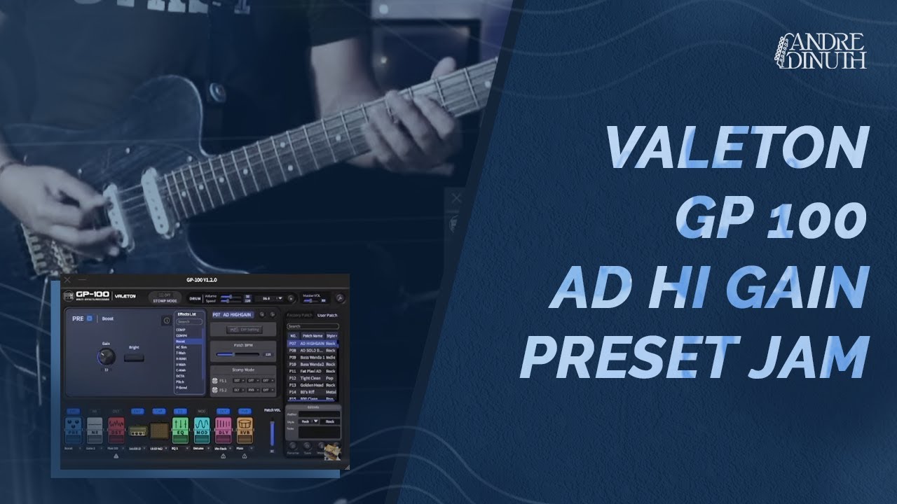 VALETON GP 100 AD HI GAIN PRESET JAM!