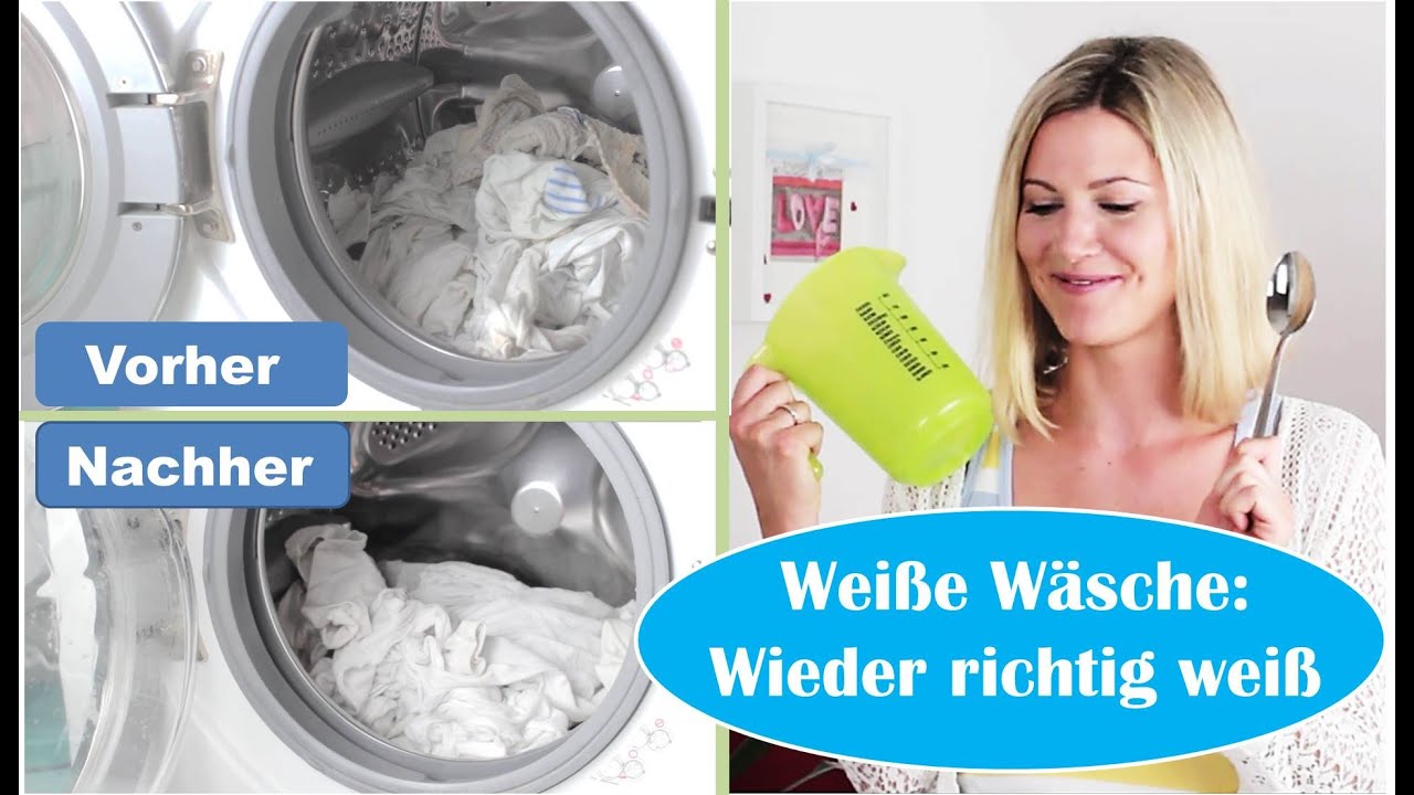 Weiße Wäsche: Wieder richtig weiß?! | Hausmittel | Ohne Chemie | Grauschleier | Flecken | Deoflecken