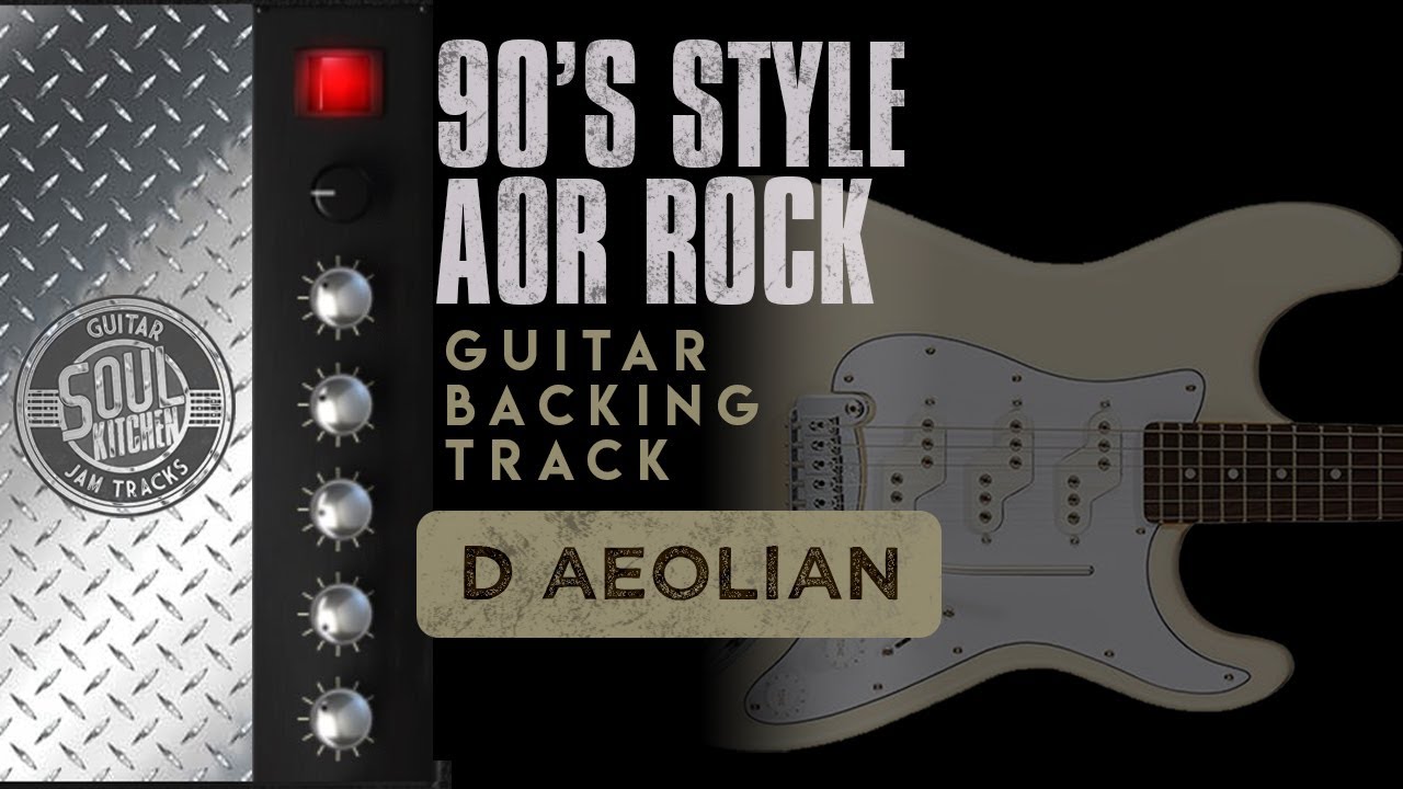 90's Style Midtempo Alternative Rock Guitar Backing Track - D Minor Scale