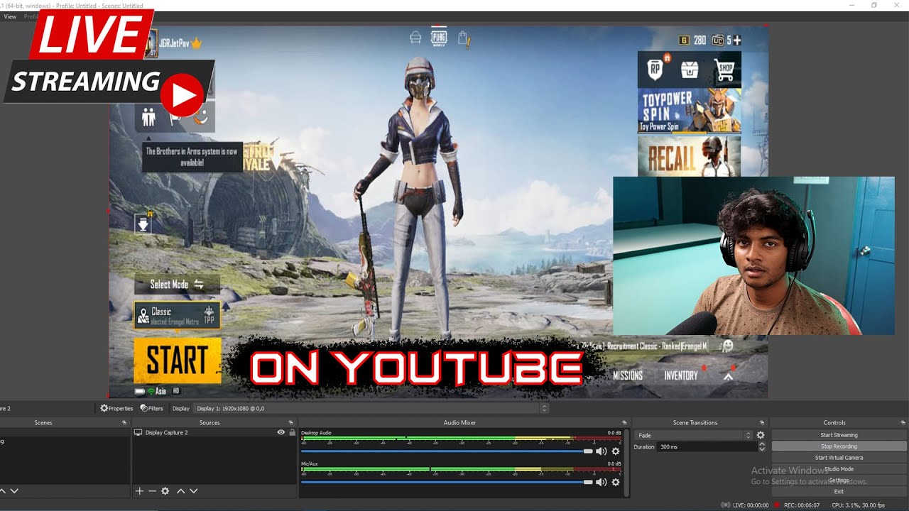 youtubeயில் Live stream செய்வது எப்படி? | High Quality Game live streaming tutorial using OBS Studio