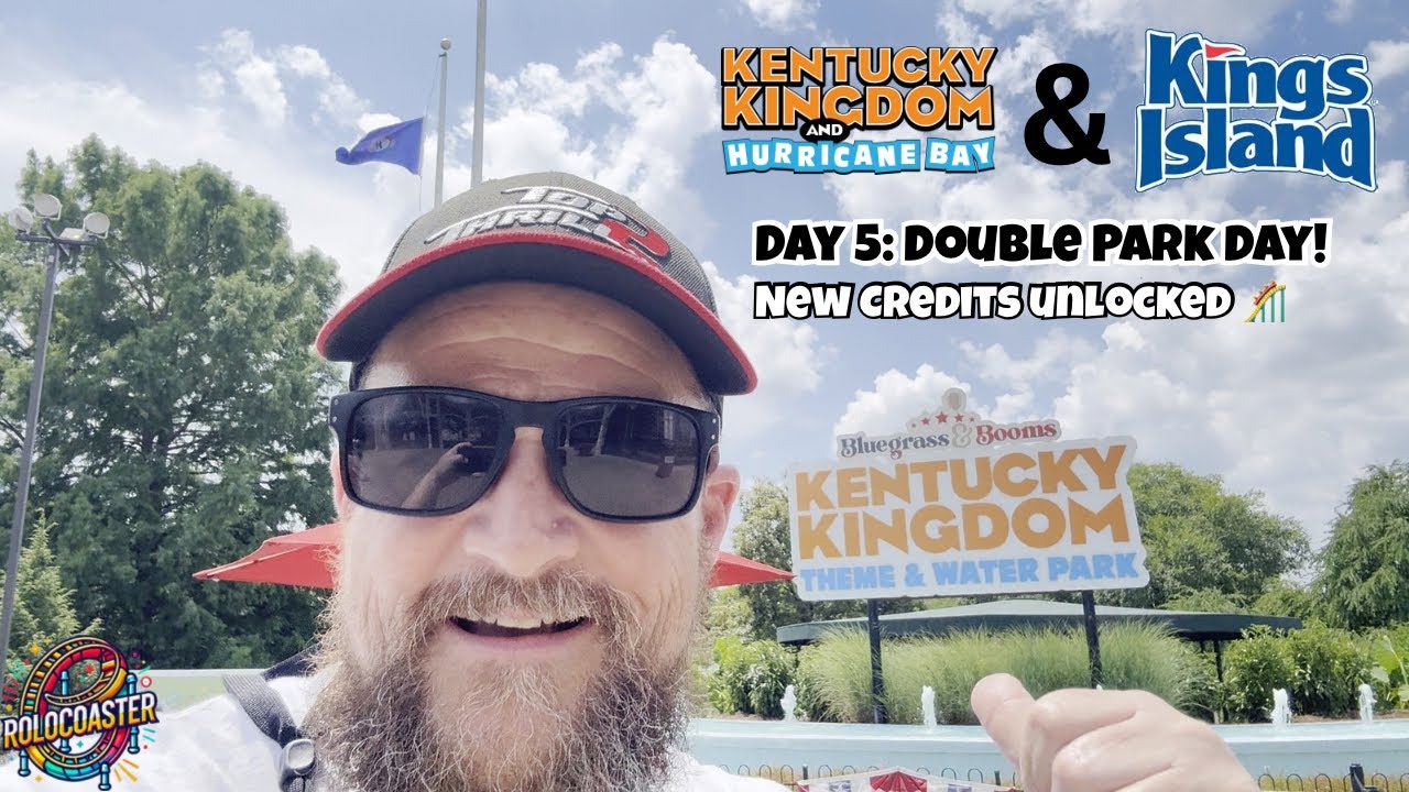 Kentucky Kingdom & Kings Island 7/6/25 w/ Mark & JD 🎢🚗 New Credits: Kentucky Flyer & Howler #vlog