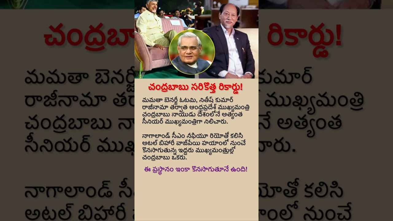 Chandrababu Naidu Becomes India&rsquo;s Senior-Most CM!