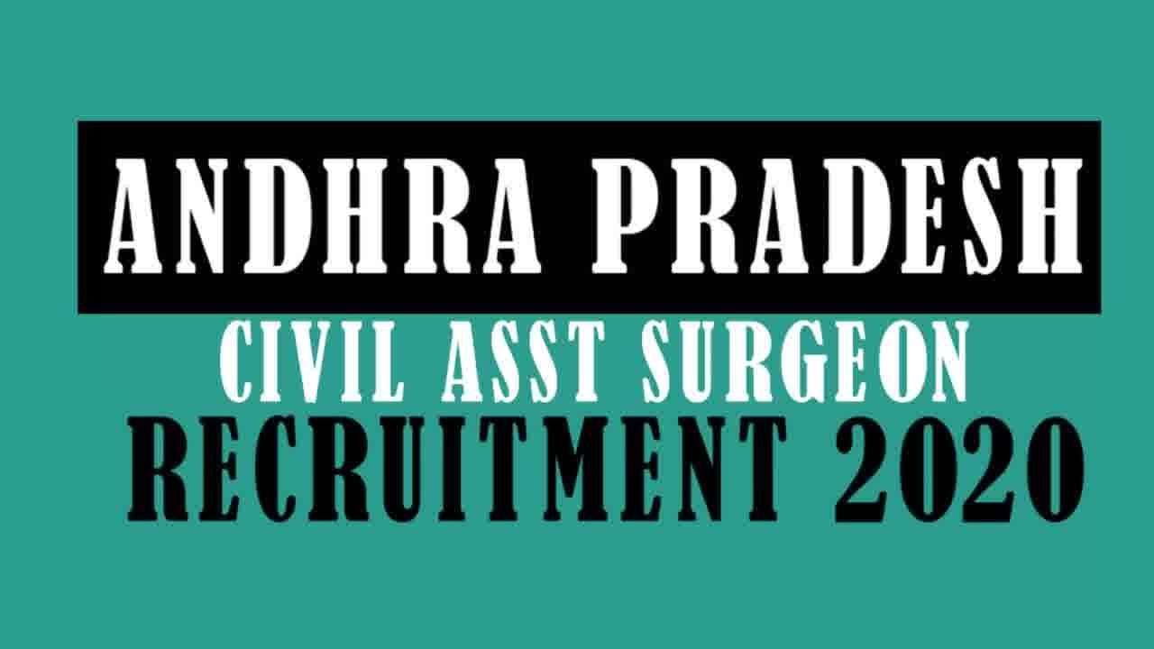 Andhra Pradesh Asst Civil Surgeon Recruitment 2020 | AP Health department Jobs 2020 | Syllabus