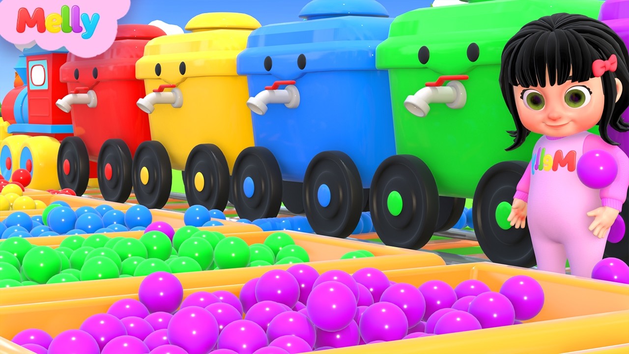 The train song | Colorful Train | Melly Nursery Rhymes & Kids Songs