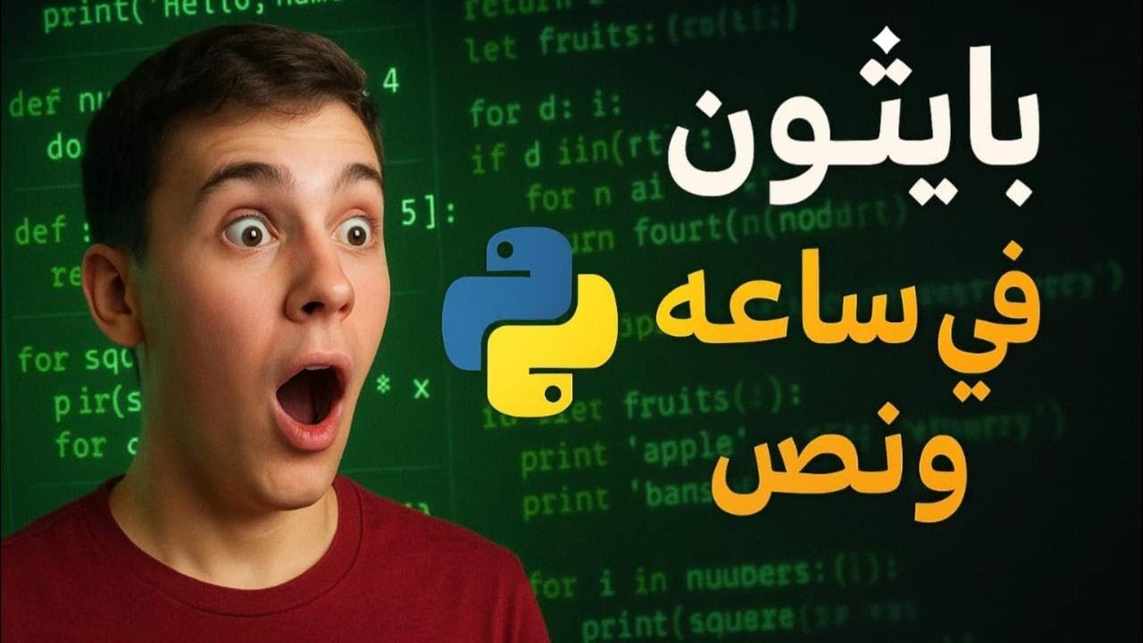 تعلم بايثون في ساعة ونص – من الصفر للاحتراف! 🔥|Learn Python in 1.5 Hours – From Zero to Hero! 🔥