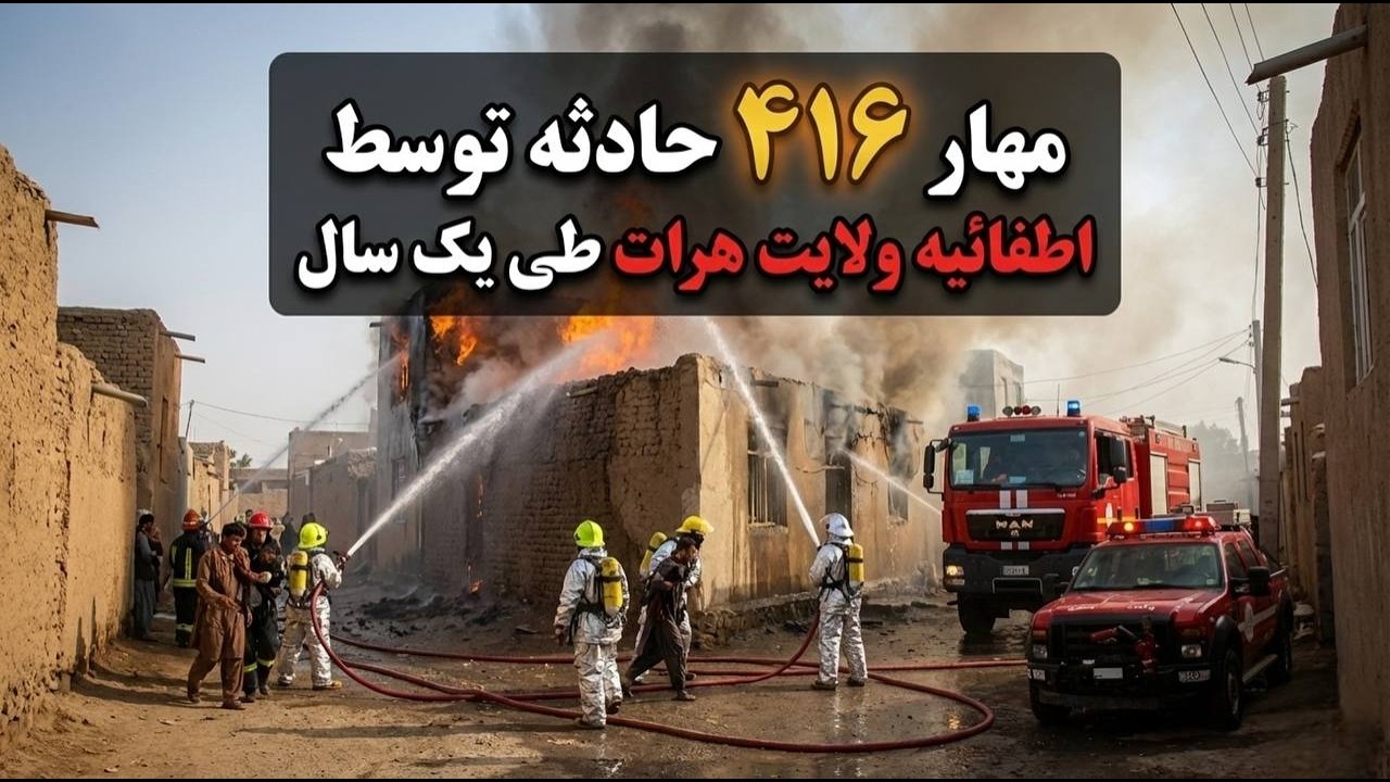مهار ۴۱۶ حادثه توسط اطفائیه ولایت هرات طی یک سال