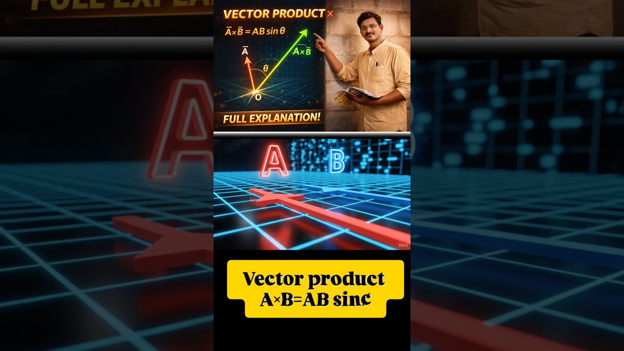 what is vector product// cross product A&times;B #eamcet #resistanceinseriesandparallel #physicalconstant