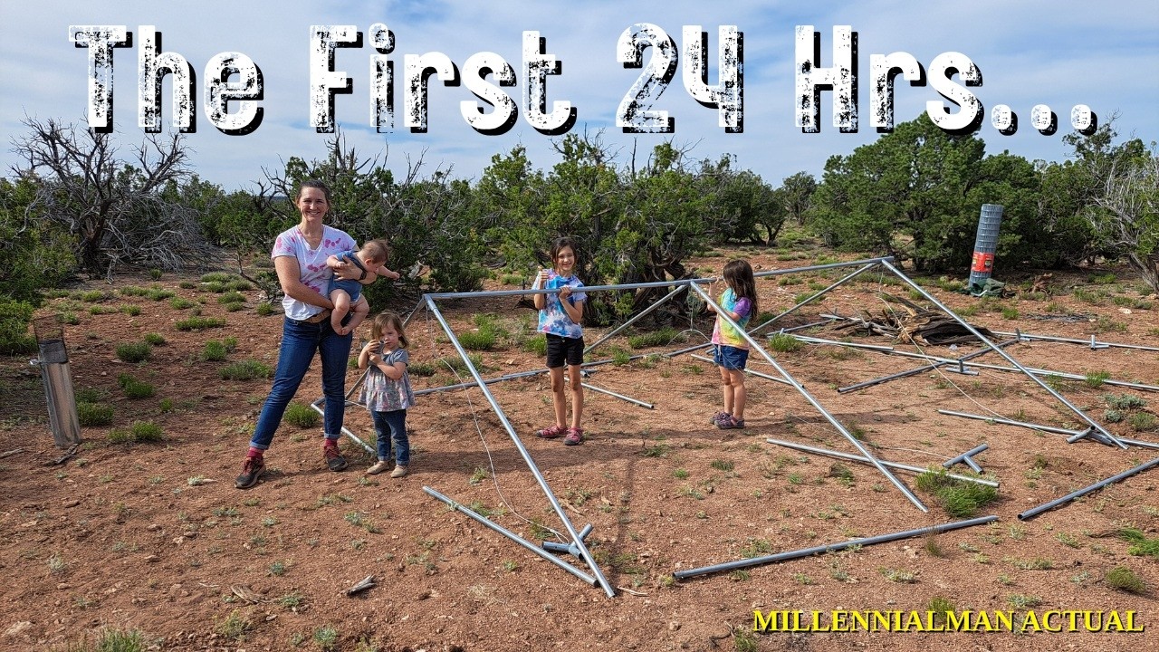 OFF GRID Family Starts Tent Living! DAY ONE. Little House On The Plateau Ep 8.