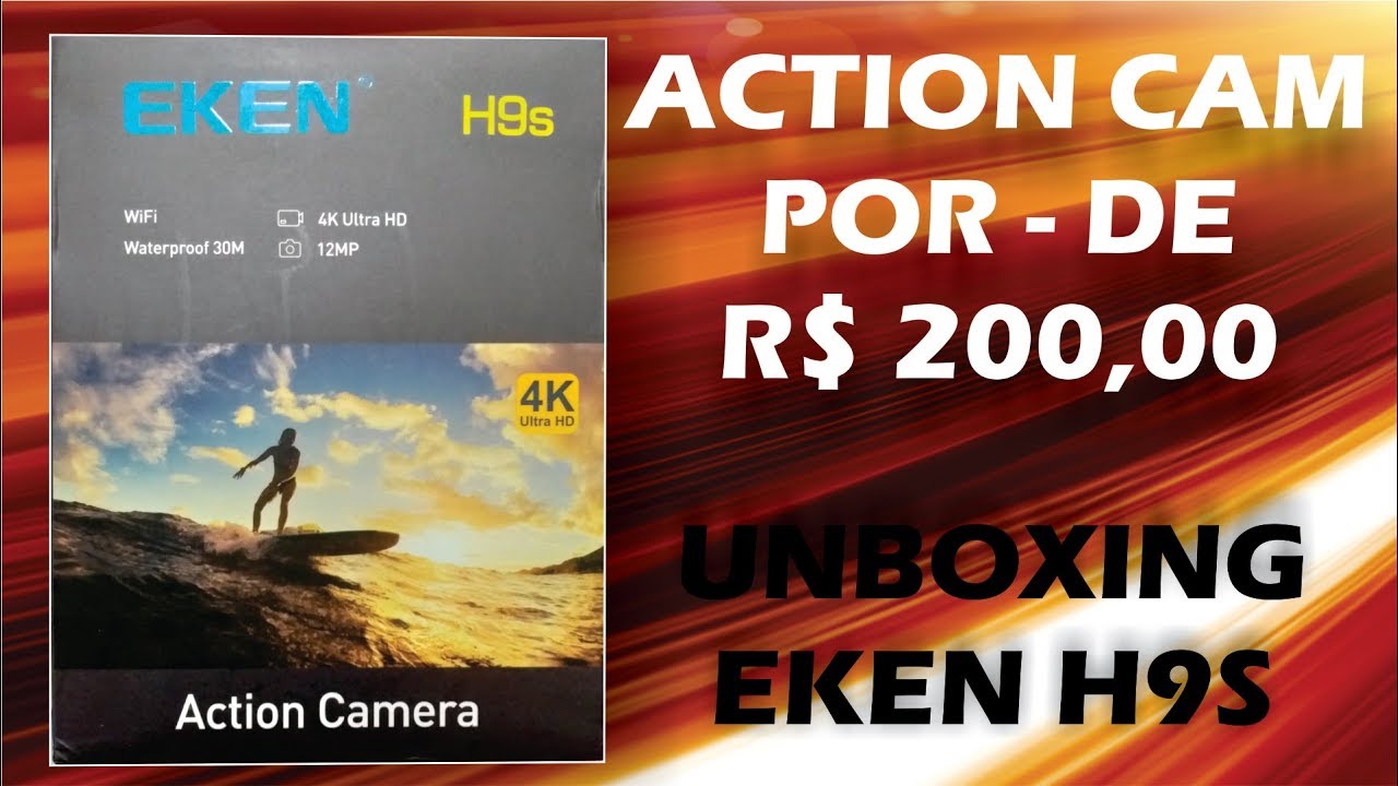 Action Cam Eken H9S - R$ 200,00 - Unboxing dessa action cam que custa muito menos que uma Go Pro