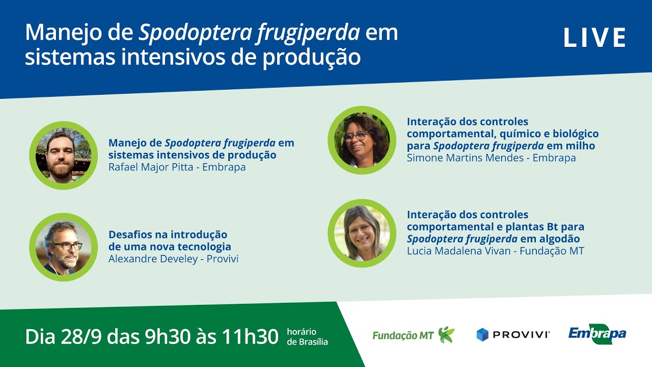 Manejo sustent&aacute;vel de Spodoptera frugiperda em sistemas de produ&ccedil;&atilde;o