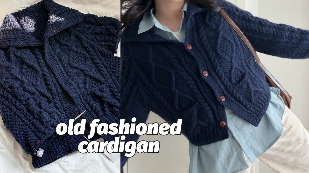 Old fashioned cardigan │사이즈 망한 올드 패션드 가디건 뜨개로그 🥃 올패 기호 내가 알려줄게! 💙 그리고 1주년 🎁