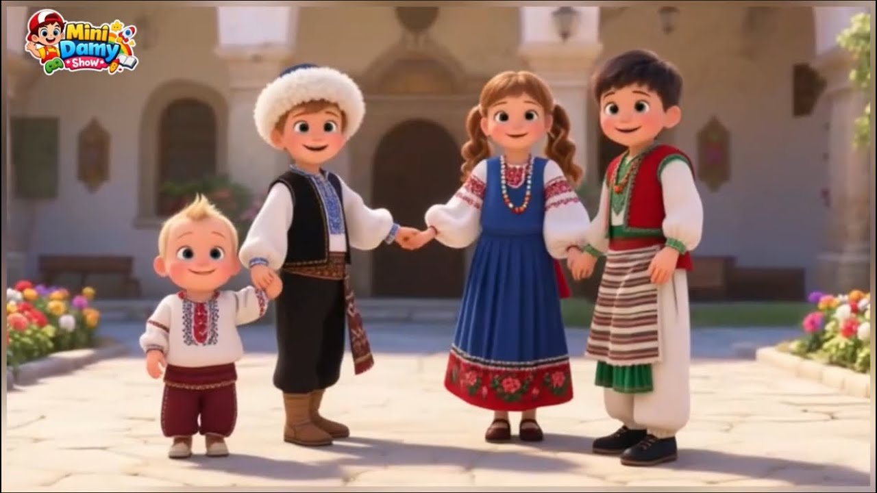 Hai la joc în satul meu! 🎻 Mini Damy | Cântec Vesel pentru Copii | Muzică Populară Cartoon