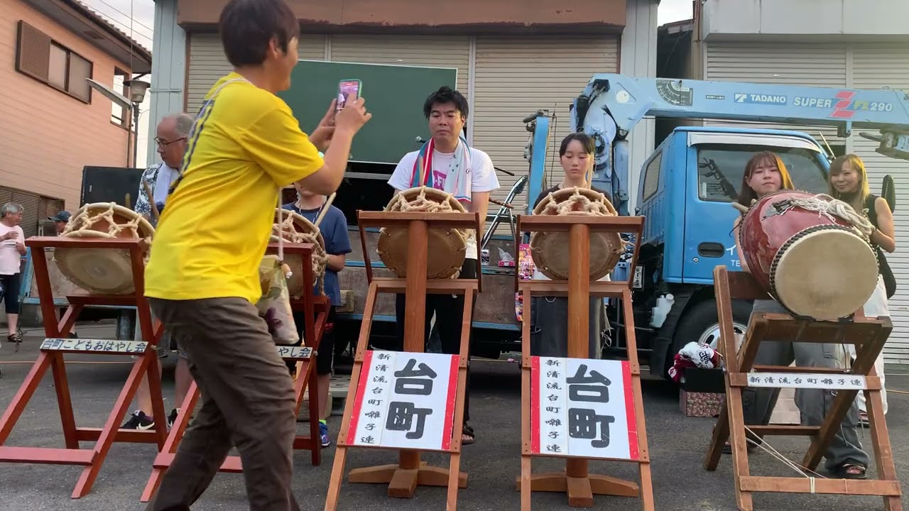 夜店市　　　　　　　　　　　　　　　　　　　　　　(新清流台町お囃子連)