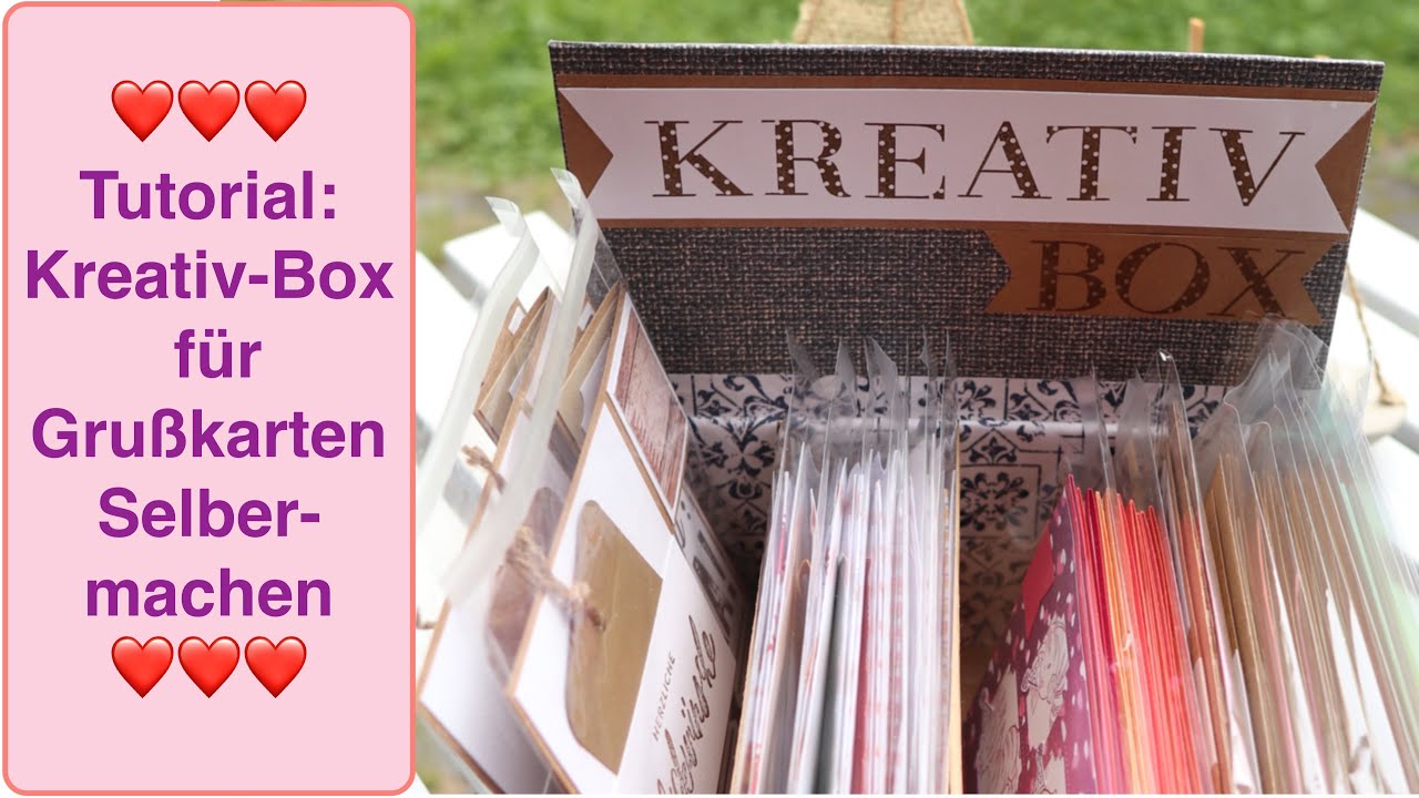Tutorial: Kreativbox, Kreativ-Box für Grußkarten Selbermachen, Bastelsachen Action Haul/ Stampin up