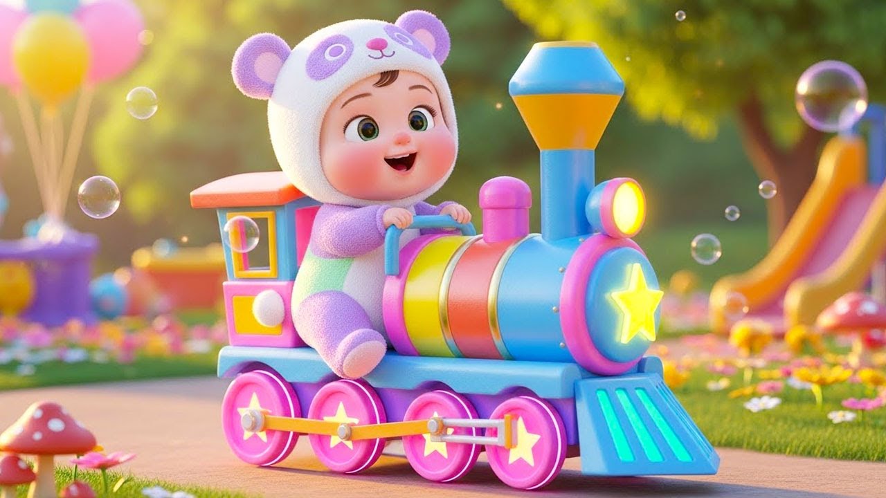Dubi Dubi Dum Dum 🎶 VIRAL Kids Dance with Train Song  #nurseryrhymes #abckidtv #kidslearning