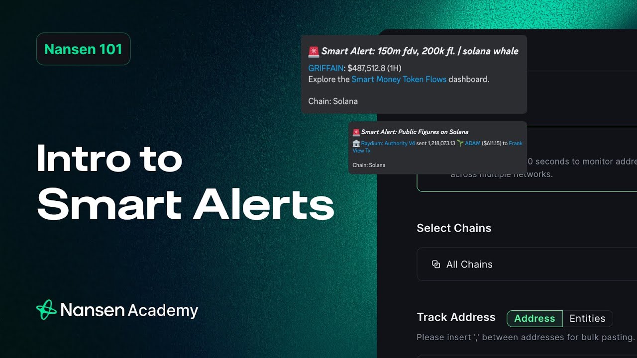 Intro to Smart Alerts for Beginners - Nansen 101