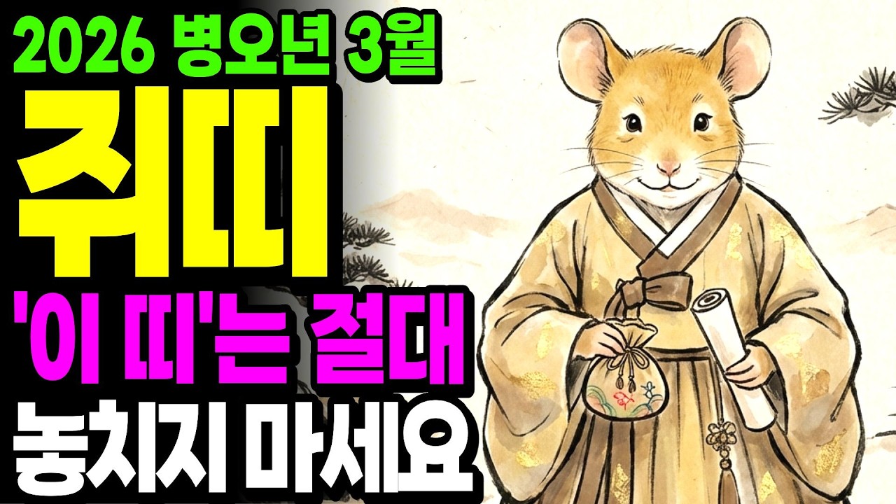 쥐띠가 3월에 무심코 한 행동으로 통장 잔고가 두 배로 뛰는 이유