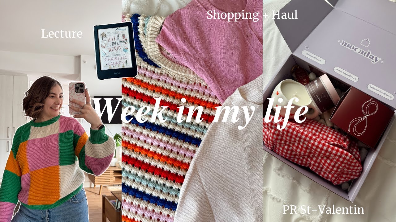 Weekly vlog: Colis PR St-Valentin, Shopping déco & Achats récents💗